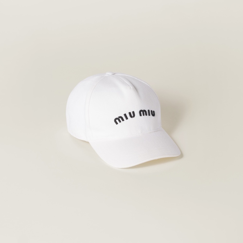 Miu Miu white Logo Hat